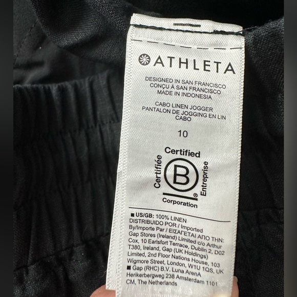 Athleta Black Linen Joggers - Picture 8 of 9